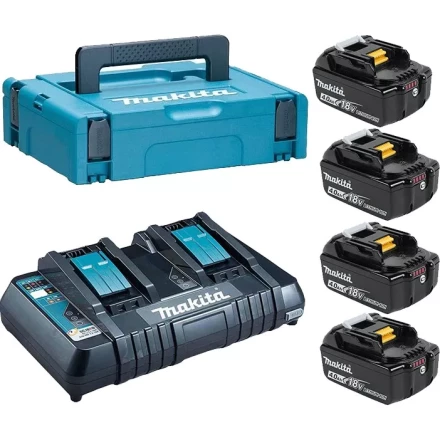 Набор 4 аккумулятора Makita BL 1840B 198489-5, 4 Ач и Зарядное устройство DC 18 RD в MakPac купить в Надыме