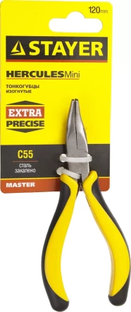 Тонкогубцы STAYER "MASTER" изогнутые "HERCULES" "MINI", 120мм 2218-3_z03 купить в Надыме