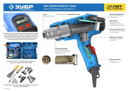 Фен технический ФТ-П2000 М2Д серия ПРОФЕССИОНАЛ купить в Надыме