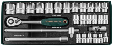 Набор головок торцевых 1/2&quot;DR 8-34мм 28предметов S04Н4728S Jonnesway 47534 купить в Надыме