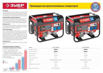 Генератор многотопливный ЗЭСГ-2200-М2 серия МАСТЕР купить в Надыме