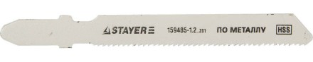 Полотна STAYER &quot;STANDARD&quot;, T118A, для эл/лобзика, HSS, по металлу (1-3мм), EU-хвост., шаг 1,2мм, 55мм, 2шт 159485-1.2_z01 купить в Надыме