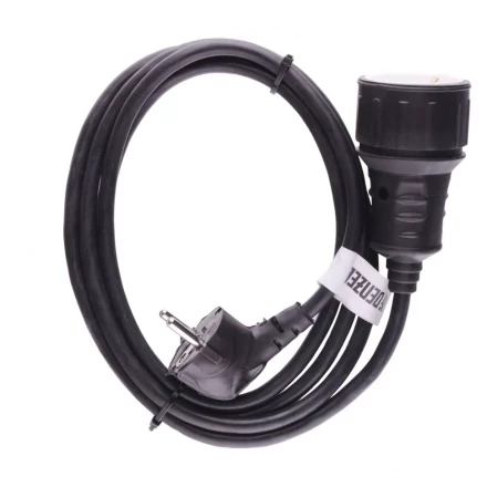 Удлинитель бытовой с заземлением 2 м 1 прорезиненная розетка 16 A серия УХз16 Denzel 95916 купить в Надыме