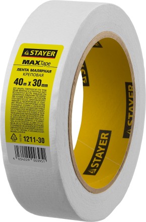 Малярная лента STAYER &quot;MASTER&quot;, креповая, 30мм х 40м 1211-30 купить в Надыме