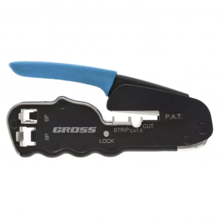 Клещи для обжима телефонных и компьютерных клемм Gross RJ45 8P и RJ11/12 6P 17723 купить в Надыме