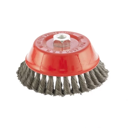 Щетка для УШМ 150 мм М14 "чашка" крученая проволока 0,8 мм MTX 74626 купить в Надыме