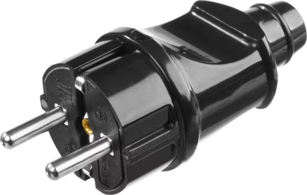 Вилка MAXElectro электрическая, 16А/220В, с заземлением, черная, STAYER 55160-B купить в Надыме