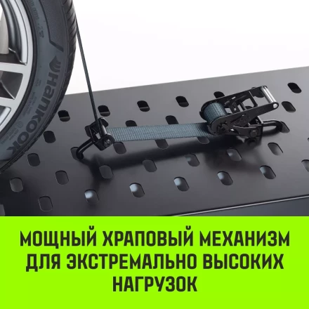 Ремень стяжной автовозный HITCH PROFF 50мм STF 600DaN 4000кг 3м текстил контр 750мм поворотн J-крюки (SZ068109) купить в Надыме