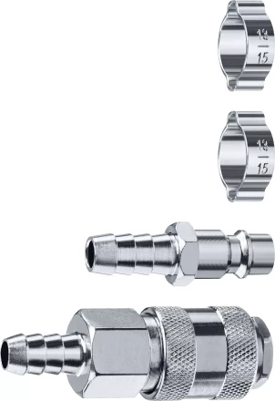 ЗУБР (штуцер елочка, 10 мм - рапид муфта) + (рапид штуцер-штуцер елочка, 10 мм) + (обжимные хомуты 2 шт), набор, Профессионал (64920-10-H) купить в Надыме