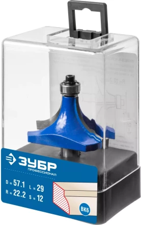 ЗУБР 57.1 x 29 мм, радиус 22 мм, фреза кромочная калевочная №1, Профессионал (28701-57.1) купить в Надыме