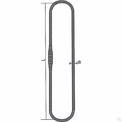 Строп канатный кольцевой СКК 1.25 т L=0.6 м  заплет купить в Надыме