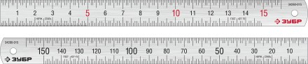 ЗУБР Про-15, длина 0.15 м, усиленная нержавеющая линейка, Профессионал (34280-015) купить в Надыме