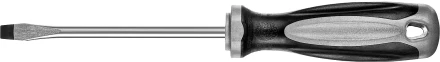 Отвертка MIRAX 25095-06-10, закаленный стержень, двухкомпонентная рукоятка, SL6x100мм 25095-06-10 купить в Надыме