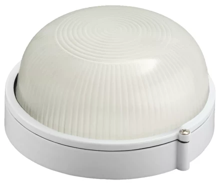 Светильник уличный СВЕТОЗАР влагозащищенный, круг, цвет белый, 60Вт SV-57251-W купить в Надыме