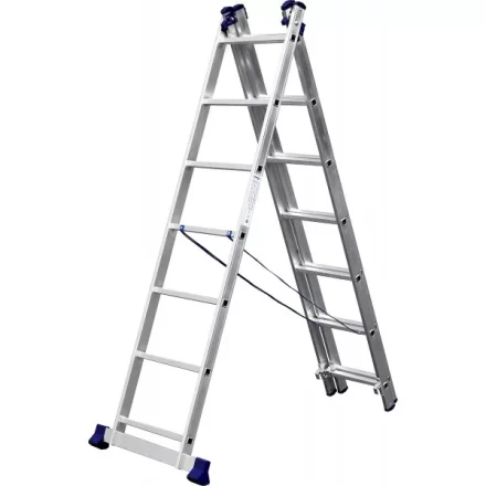 Лестница СИБИН универсальная, трехсекционная со стабилизатором, 7 ступеней 38833-07 купить в Надыме