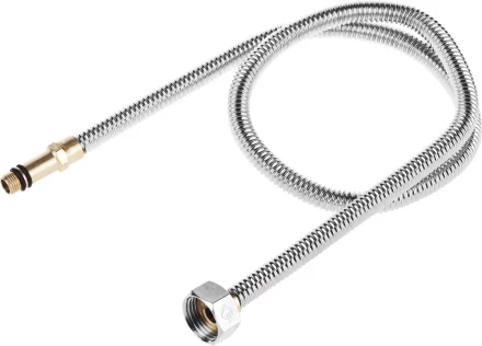 Подводка ЗУБР "ЭКСПЕРТ" сильфонная из нержавеющей стали, для смесителя, удлиненная, г/ш (гайка-штуцер), 1/2", 0,8м 51013-080 купить в Надыме