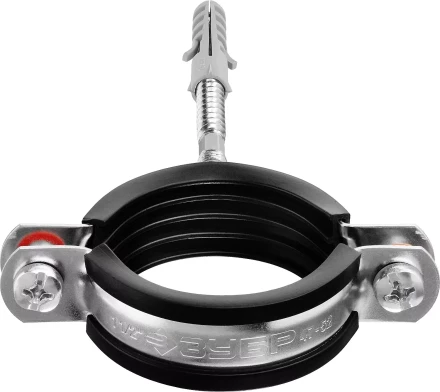 ЗУБР 1 1/2, цинк, 1 шт, трубный хомут с сантехнической шпилькой и дюбелем (37866-47-52) купить в Надыме