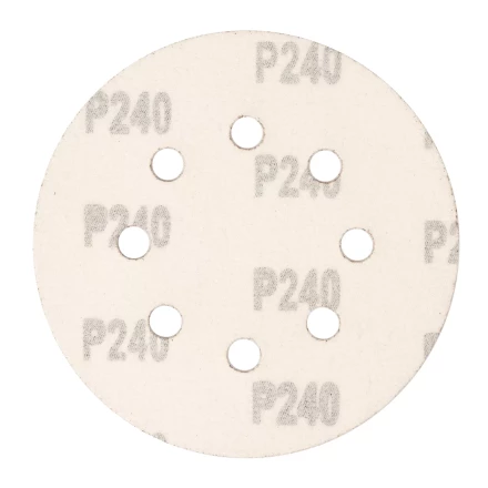 Круг абразивный на ворсовой подложке под "липучку", перфорированный, P 240, 125 мм, 5 шт Сибртех 738117 купить в Надыме