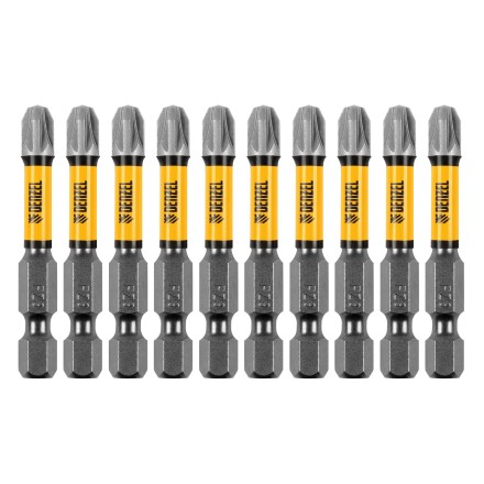 Бита IMPACT, PZ3x50 мм, лазерная обработка шлица, сталь S2, 10 шт., Е 6,3 Denzel 11693 купить в Надыме