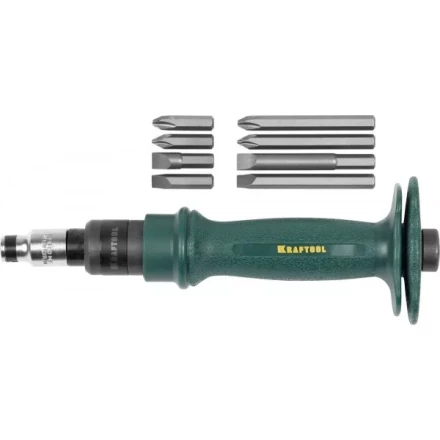 Отвертка KRAFTOOL ударно-поворотная, реверсивная, сменные биты, 8шт, набор 10 предметов 25550-H10 купить в Надыме