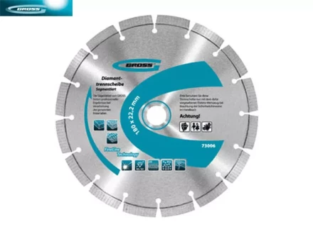 Диск алмазный 230 х 22,2 мм лазерная приварка сегментов сухое резание GROSS 73008 купить в Надыме