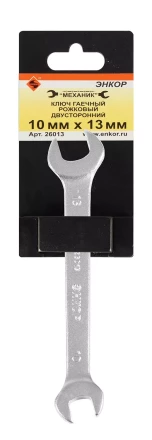 Ключ гаечный рожковый двусторонний 10х13 Энкор 26013 купить в Надыме