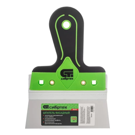 Шпатель фасадный Сибртех, нержавеющая сталь 420S45, 150 мм, 2-компонентная ручка, 85590 купить в Надыме