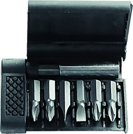 Набор бит, магнитный адаптер для бит, сталь 45Х, 7 предм., в пласт. боксе  SPARTA 113945 купить в Надыме