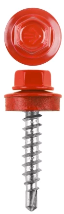 Саморезы ЗУБР "ПРОФЕССИОНАЛ" окраш., RAL 3003 рубин.-красн., для крепл. кров. матер. к дерев. обреш., 4.8x29мм, 400шт 4-300315-48-029-3003 купить в Надыме