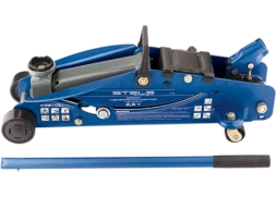 Домкрат гидравлический подкатной с фиксатором 2.5т SAFETY PIN 140-385 мм в кейсе  STELS 51132