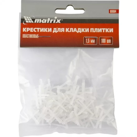 Крестики 2 мм для кладки плитки 100 штук MATRIX артикул 88086 купить в Надыме