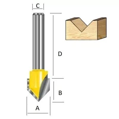 Фреза для V-образных пазов Makita D-10718