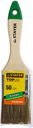 Кисть плоская STAYER &quot;LASUR-STANDARD&quot;, смешанная (натуральная и искусственная) щетина, деревянная ручка, 50мм 01031-50 купить в Надыме
