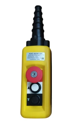 Пульт управления XAC-A2913Y для тали (2 кнопки, 2 скорости, ключ-марка, стоп, IP65, 380В) 1049278 купить в Надыме