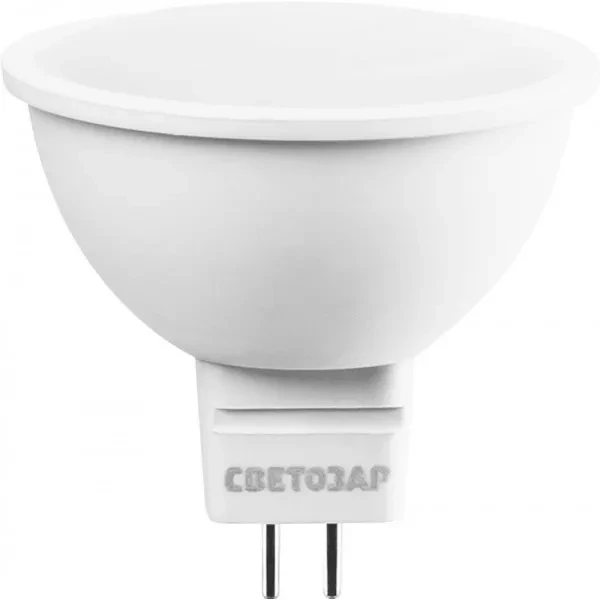 Лампа СВЕТОЗАР светодиодная "LED technology", цоколь GU5.3, теплый белый свет (3000К), 220В, 5Вт (35) 44550-35_z01 купить в Надыме