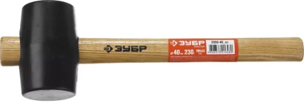 Киянка ЗУБР "МАСТЕР" резиновая черная с деревянной ручкой, 230г 2050-40_z01 купить в Надыме