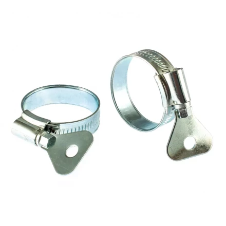 Хомуты металлические червячные 25-38 мм ширина 12 мм W1 с металлическим ключом 2 шт Сибртех 476527 купить в Надыме