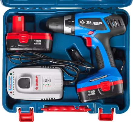Дрель-шуруповерт 2 АКБ ЗДА-18-2 КИН20 серия ПРОФЕССИОНАЛ купить в Надыме