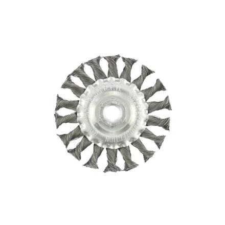 Щетка для УШМ 100 мм М14 плоская крученая  проволока 0,35 мм MATRIX 74631 купить в Надыме