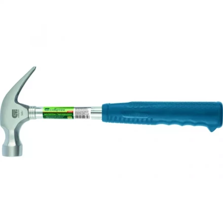 Молоток гвоздодер металлическая трубчатая обрезиненная рукоятка вес 560гр боек 29мм СИБРТЕХ 10438 купить в Надыме