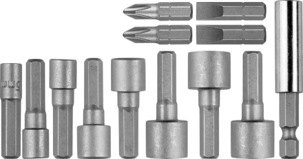 Набор STAYER "PROFI" Биты с магнитным адаптером и торцевыми головками, 13 предметов 2611-H13 купить в Надыме
