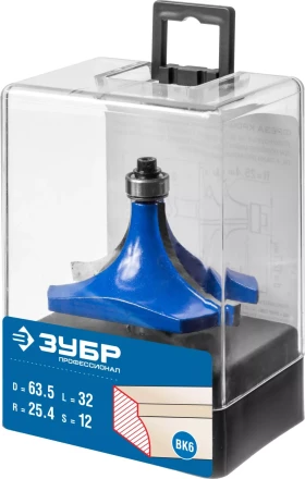 ЗУБР 63.5 x 32 мм, радиус 25 мм, фреза кромочная калевочная №1, Профессионал (28701-63.5) купить в Надыме