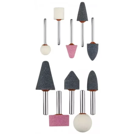Набор ЗУБР "МАСТЕР": Абразивные минишарошки-насадки для гравера и дрели, хвостовик d 3,2мм,  d 6мм 35998-H10 купить в Надыме