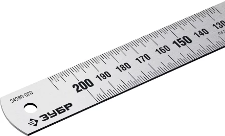 ЗУБР Про-20, длина 0.20 м, усиленная нержавеющая линейка, Профессионал (34280-020) купить в Надыме