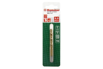 Сверло по металлу HAMMER Ф6х93мм (DR MT 6,0мм*93/57мм) купить в Надыме