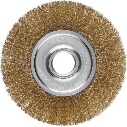 ЗУБР "ПРОФЕССИОНАЛ". Щетка дисковая для УШМ, витая стальная латунированная проволока 0,3мм, 125х22мм 35187-125_z01 купить в Надыме