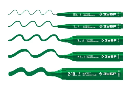 ЗУБР МП-300 зеленый, 2 мм перманентный маркер (06322-4) купить в Надыме