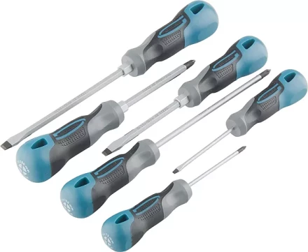 Набор отвёрток 6 шт S2 трехкомпонентная рукоятка GROSS 12164 купить в Надыме