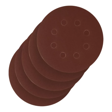 Круг абразивный на ворсовой подложке под "липучку", перфорированный, P 280, 125 мм, 5 шт Сибртех 738127 купить в Надыме