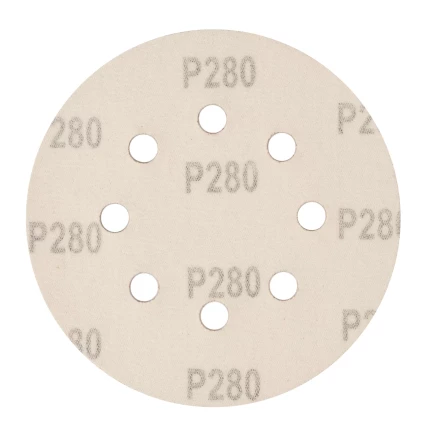 Круг абразивный на ворсовой подложке под "липучку", перфорированный, P 280, 125 мм, 5 шт Сибртех 738127 купить в Надыме